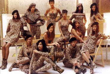 MODELS IN AZZEDINE ALAÏA LEOPARD COLLECTION, FALLWINTER 1991