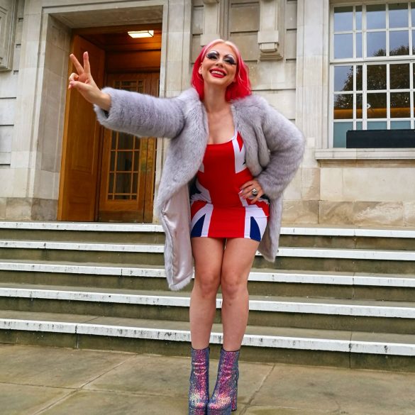 United Kingdom travel @minkaguides Union Jack dress