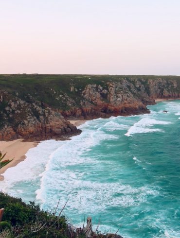 Cornwall itinerary - Porthcuno Beach near Minack Theatre CREDIT Minka Guides