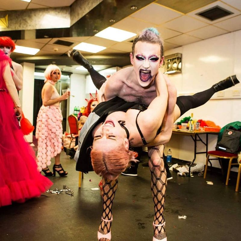 Doing drag - Fanny Minka backstage at Sink The Pink with Bougie CREDIT Thomas Dhanens